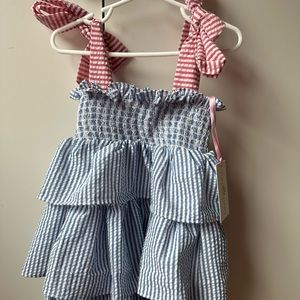 NWT seersucker smocked Cecil & Lou dress